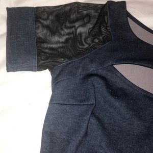 Denim look mini dress